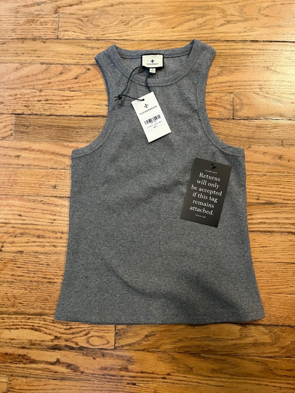 Tuckernuck Foley Rib Racerback Tank - Slate Gray NWT - Picture 2 of 6